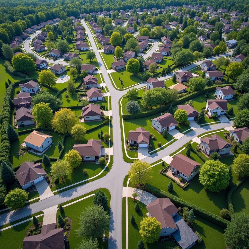 Curvilinear Neighborhood Layout Example