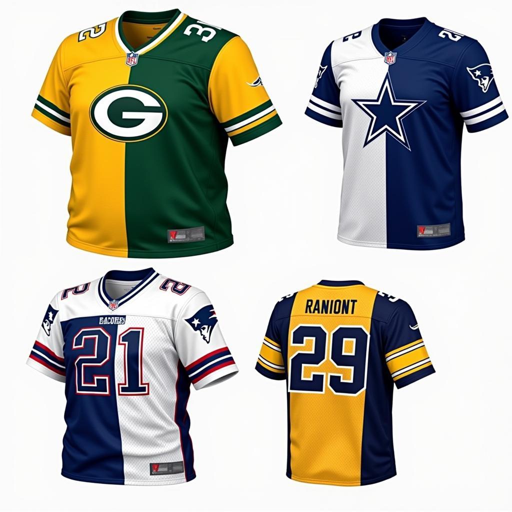 Custom 2 Team NFL Jersey Design Ideas