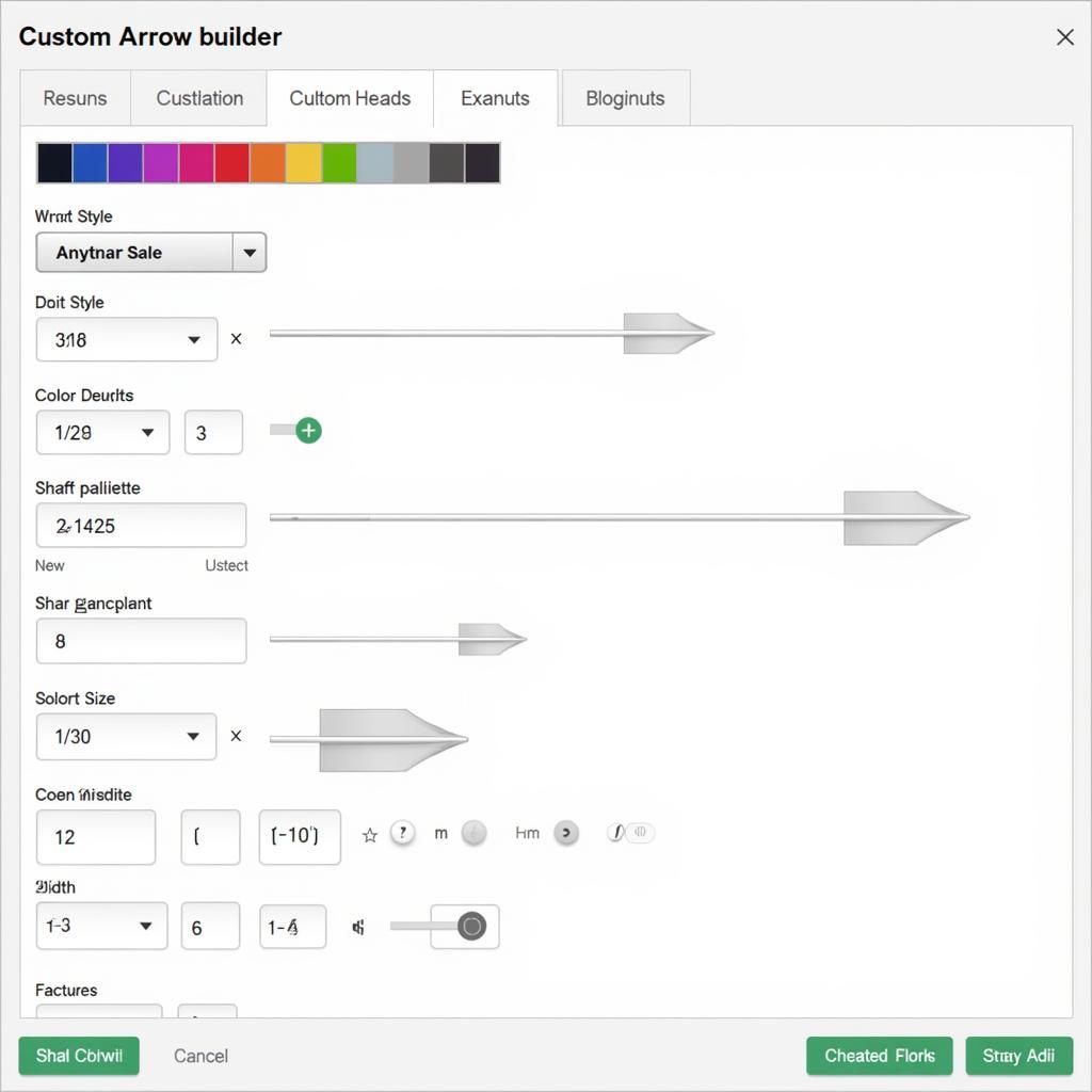 Custom Arrow Builder Interface