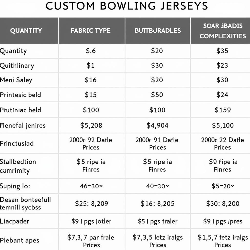 Custom Bowling Jersey Pricing Guide