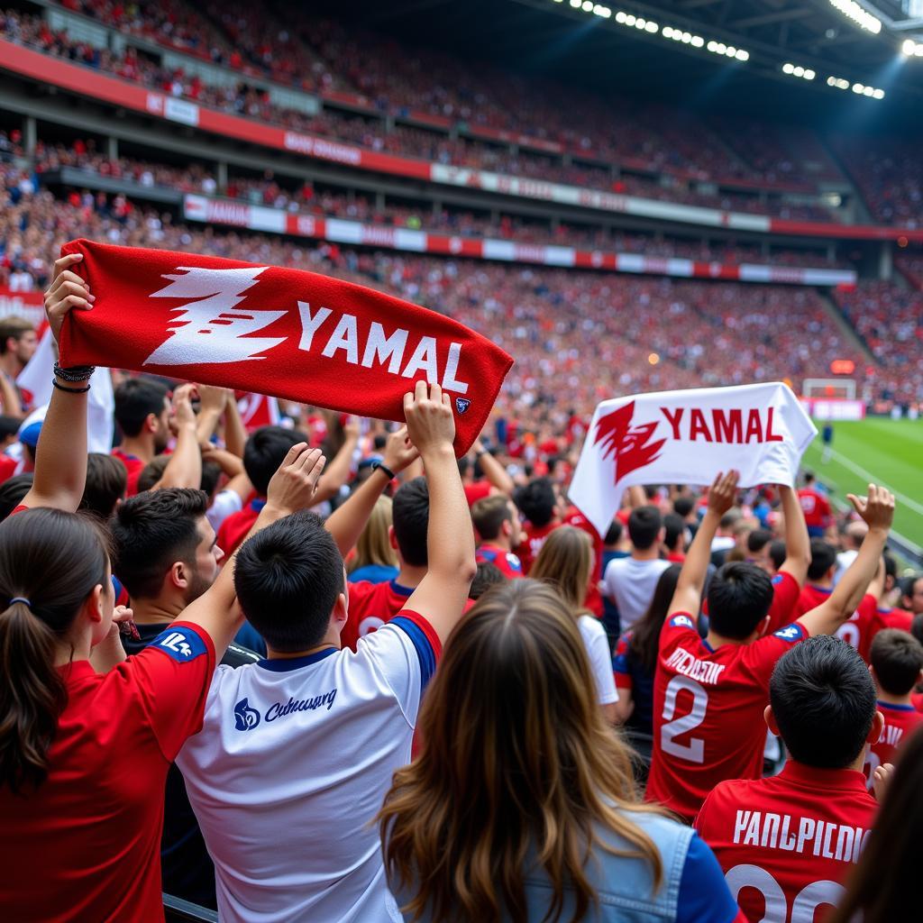 Yamal Fans Waving Custom Towels