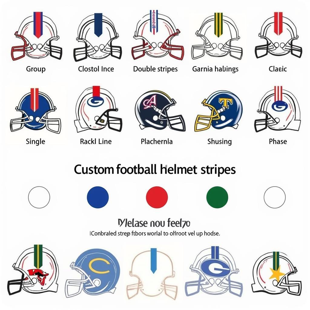 Custom Football Helmet Stripe Designs