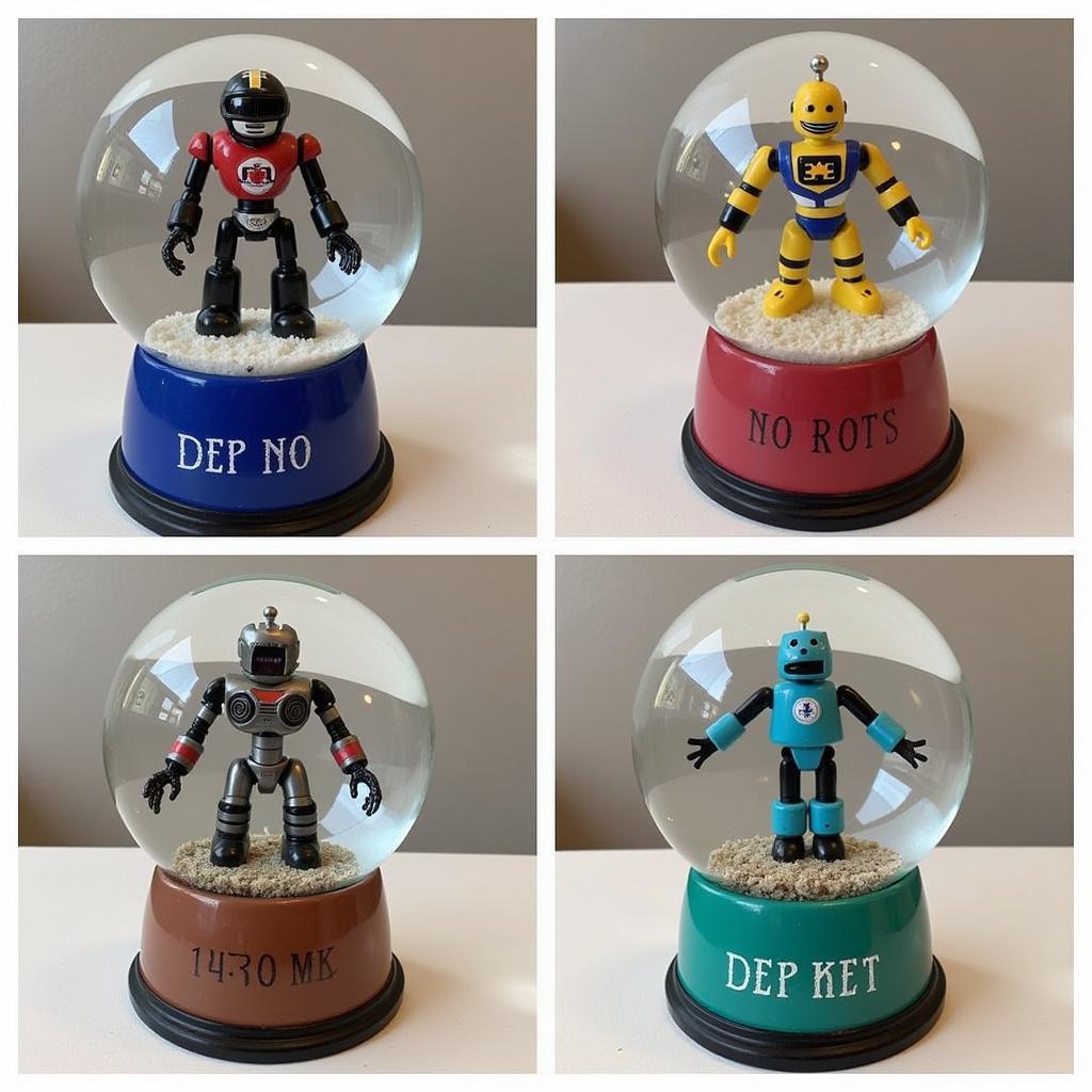 Custom-Made Robot Snow Globe Options