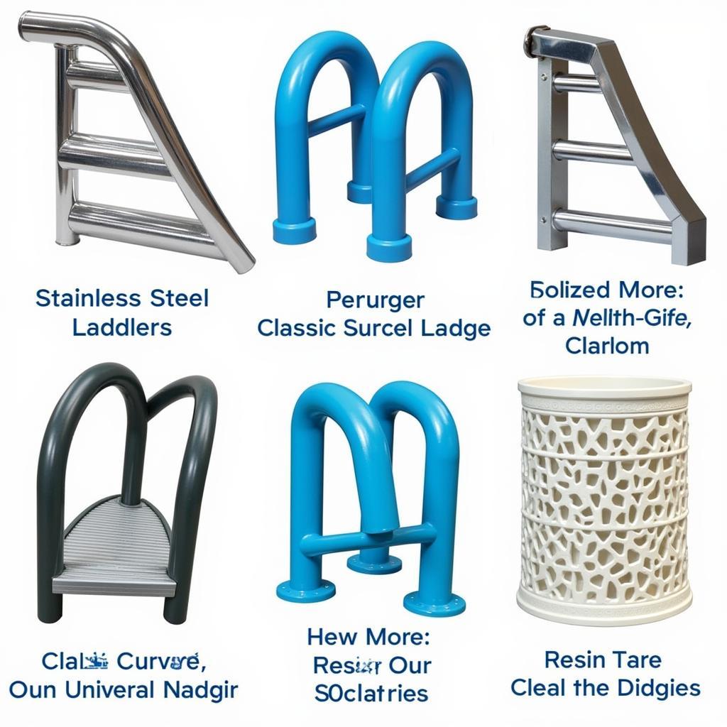 Various Custom Pool Ladder Designs for Different Pool Styles