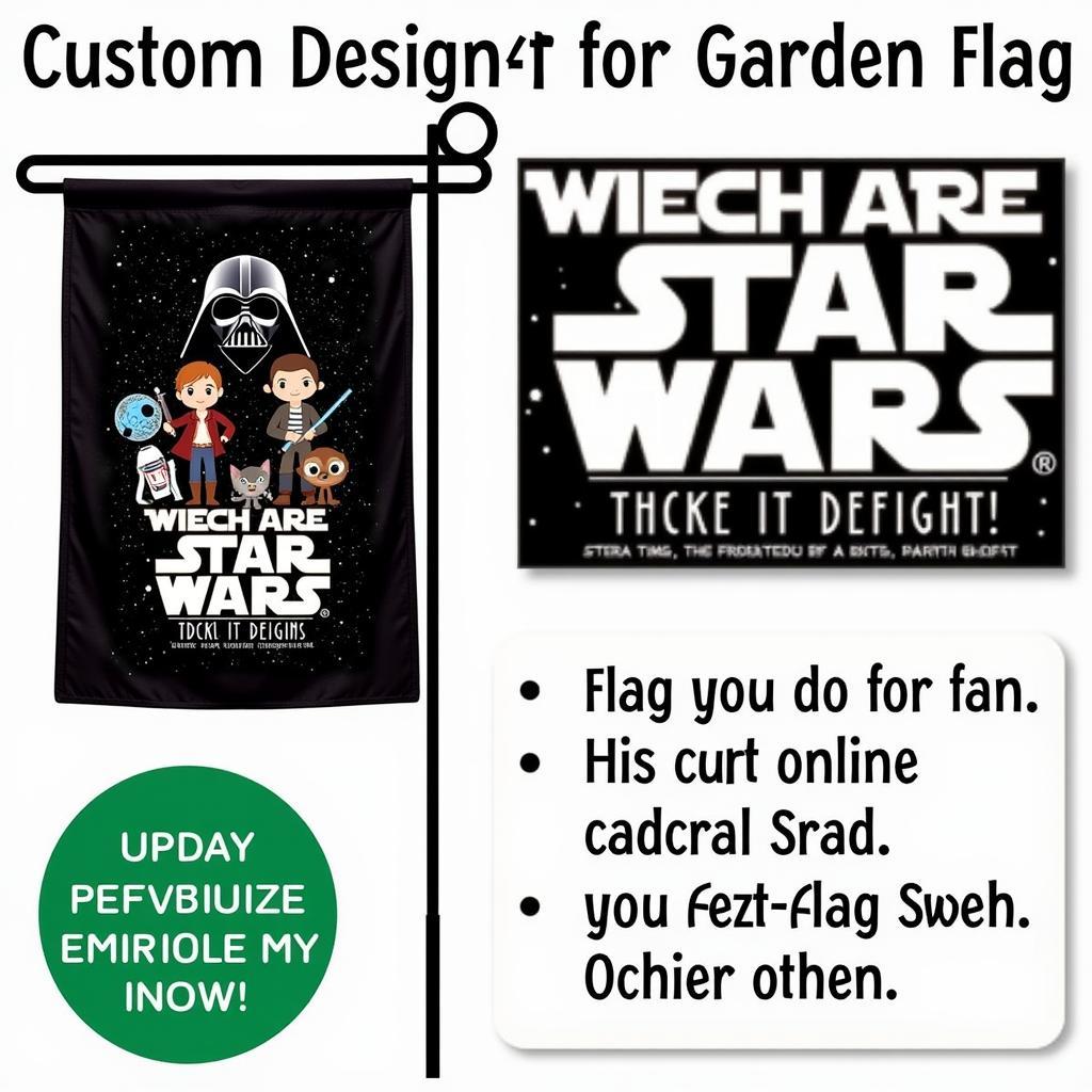 Custom-Designed Star Wars Garden Flag