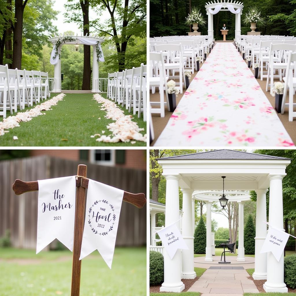 Custom Wedding Flags as Ceremony Decor