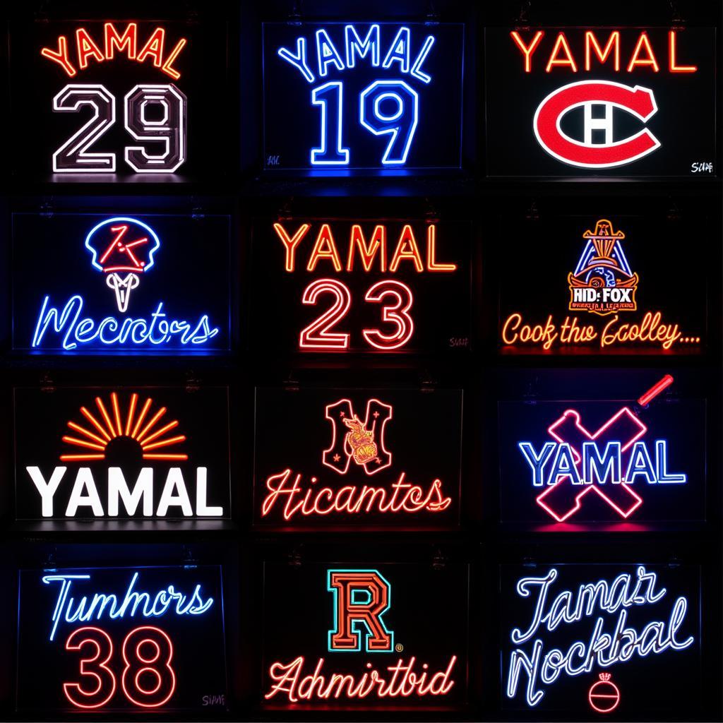 Custom Yamal Neon Sign Options