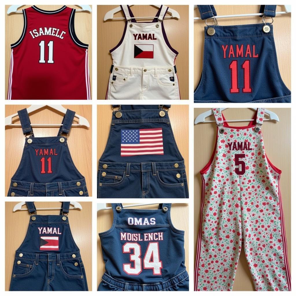 Various designs and customizations on Uga overalls