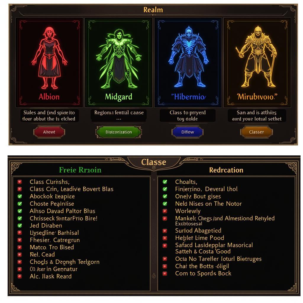 Selecting Your Realm and Class in DAoC