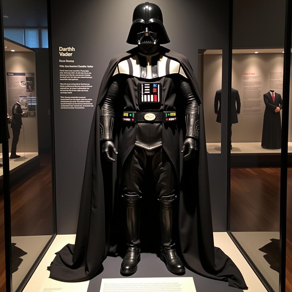 Original Darth Vader Outfit Displayed in a Museum