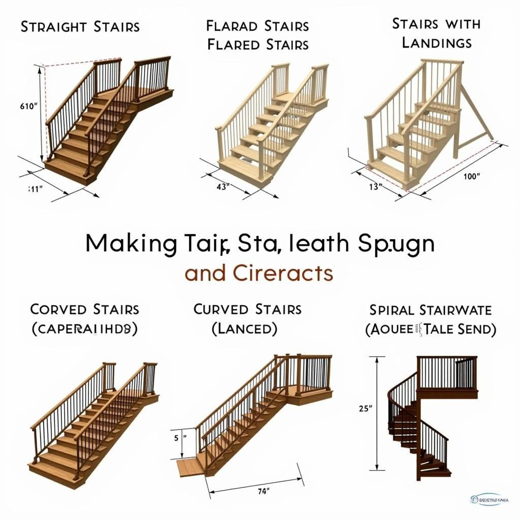 Various Deck Stair Designs and Layouts