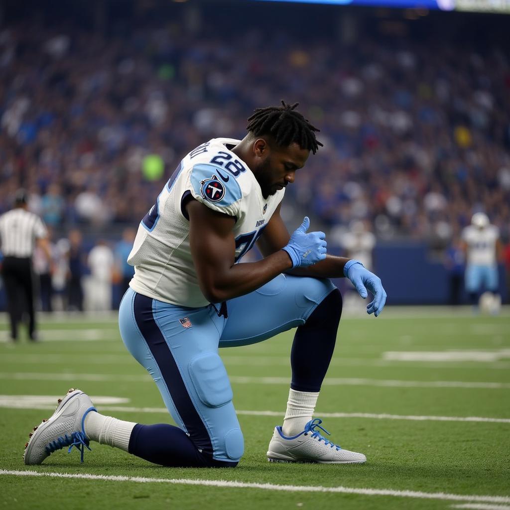 Derrick Henry Praying on the Field