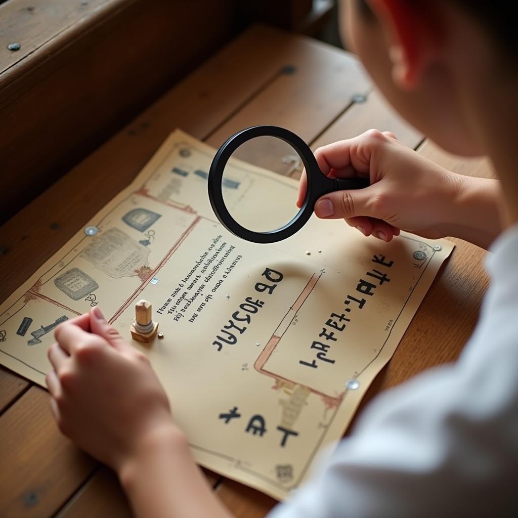 Examining Evidence in a Detective Kit