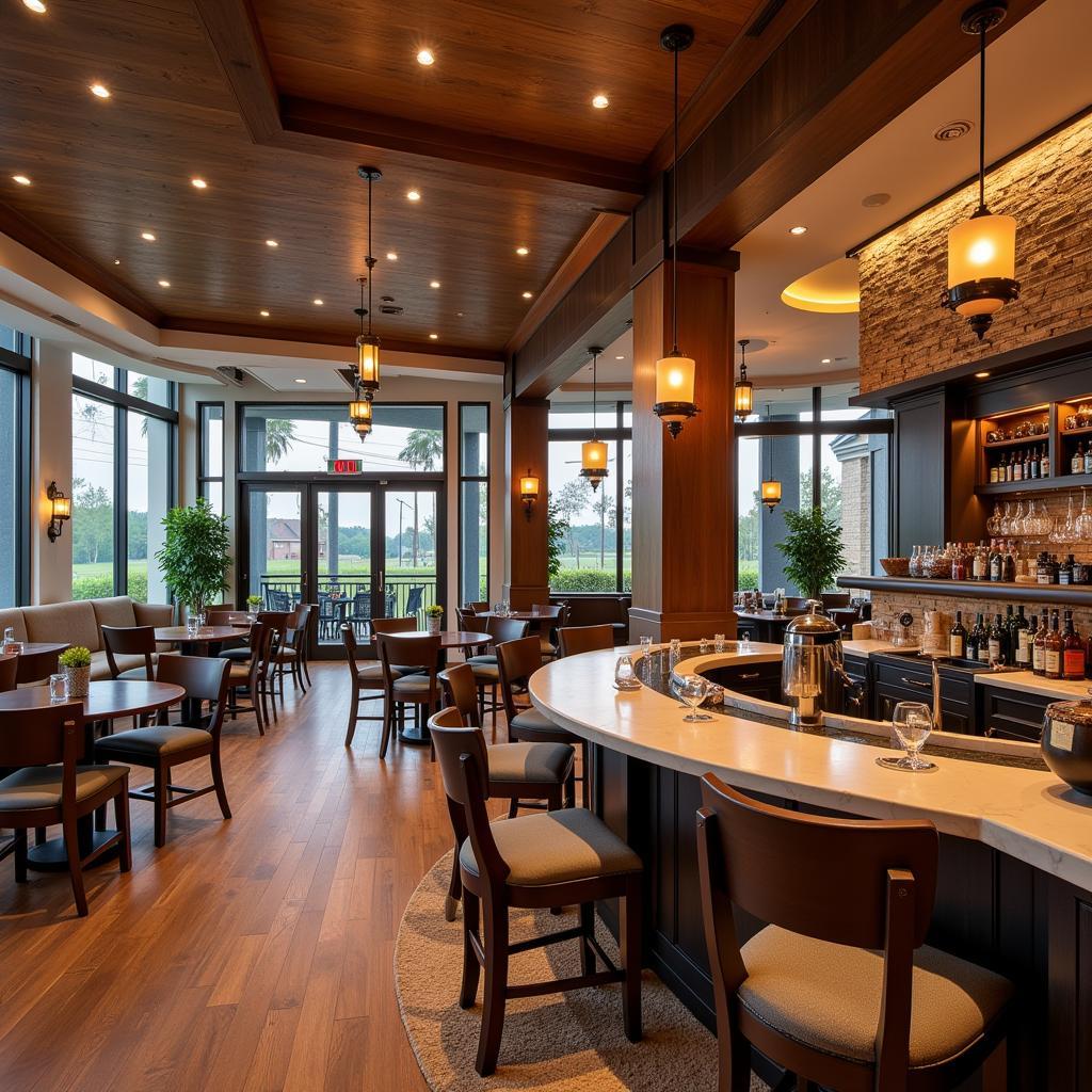 Diablo Country Club Clubhouse: Elegant interior with comfortable seating and dining areas.