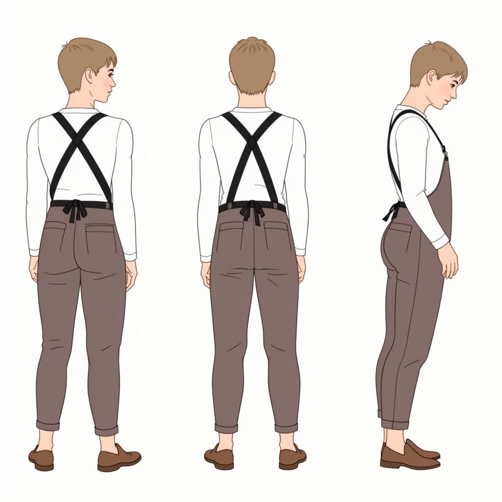 Various Apron Suspender Types