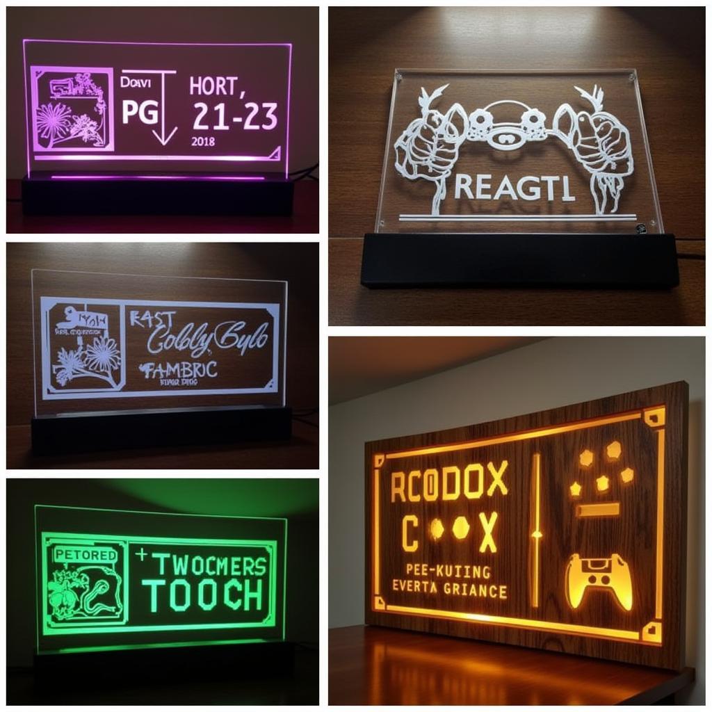 Different Materials for Gamertag Signs: Acrylic, Wood, and LED Options