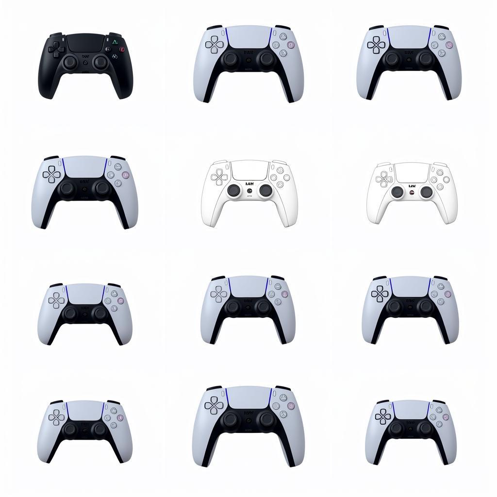 Different Styles of PS5 Controller PNGs