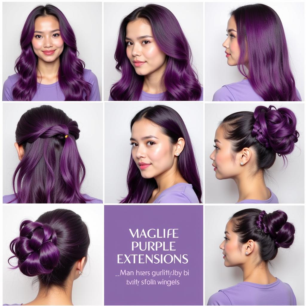 Different Purple Hair Styles