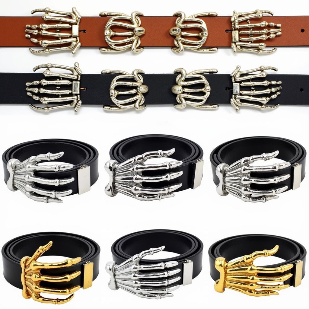 Different Skeleton Hands Belt Styles