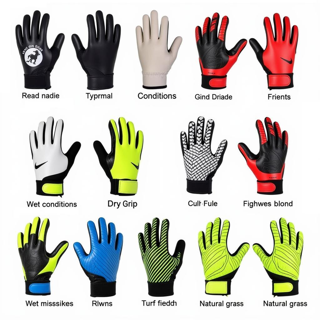 Various Dribbling Gloves for Different Weather Conditions and Playing Surfaces