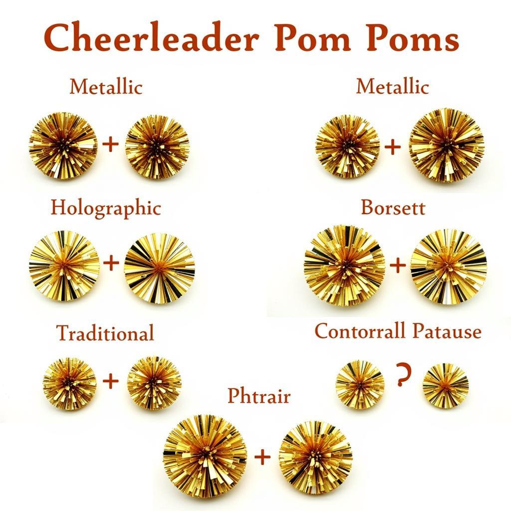 Different Types of Gold Pom Poms