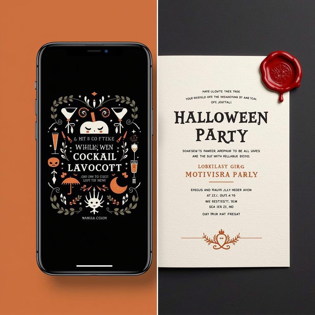 Digital vs. Physical Halloween Invitations