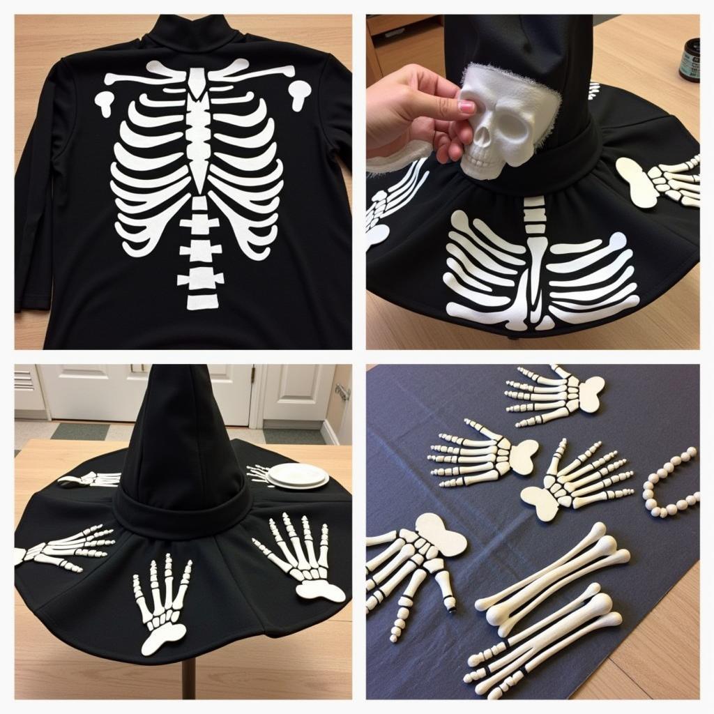 DIY Skeleton Witch Costume Creation