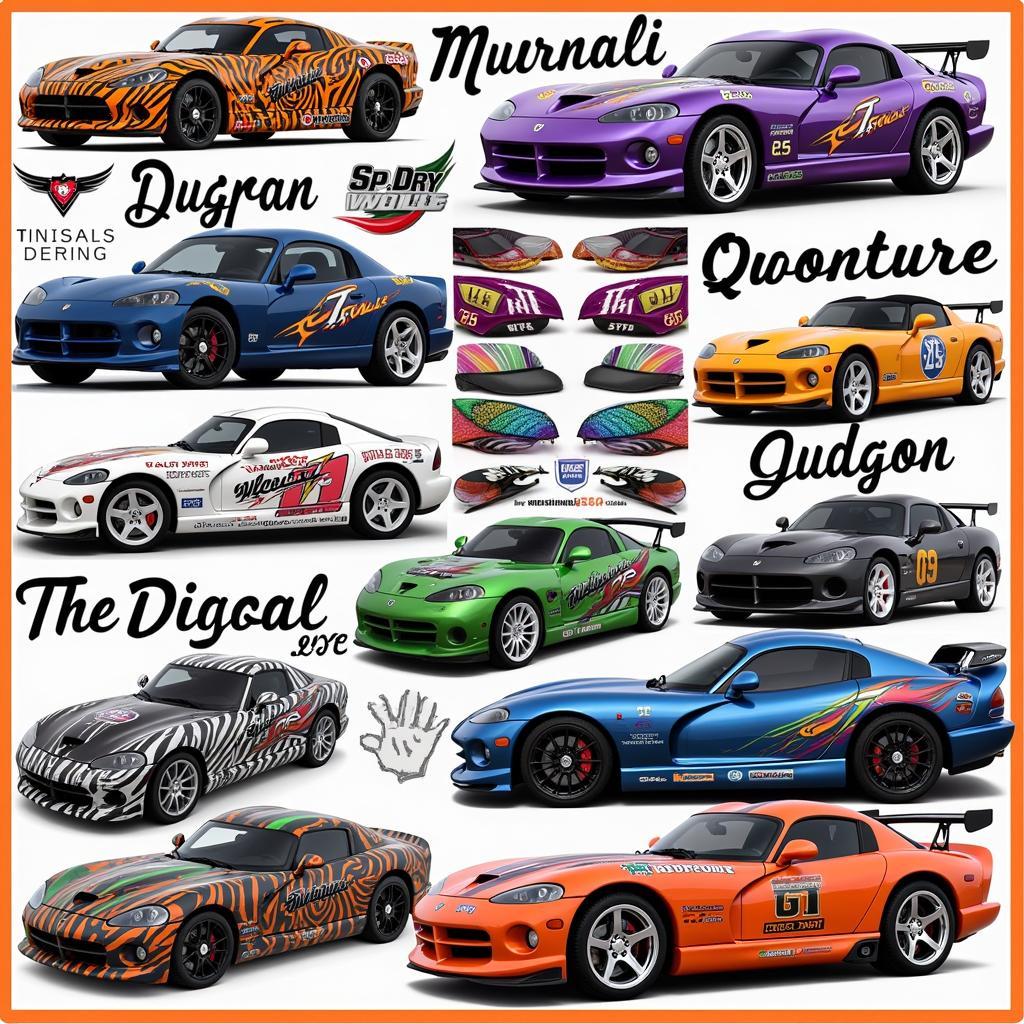 Custom Dodge Viper Decal Designs and Ideas