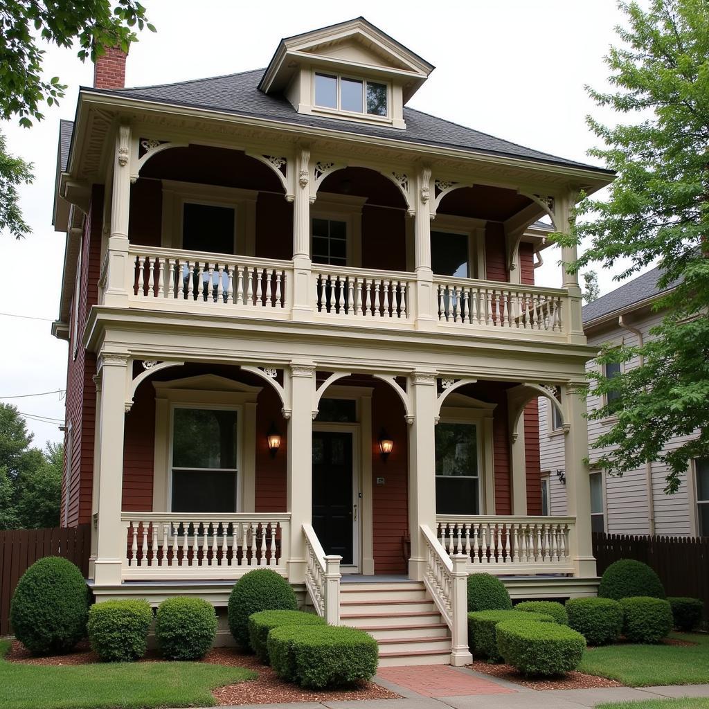 Double Decker Porch on a Victorian Home