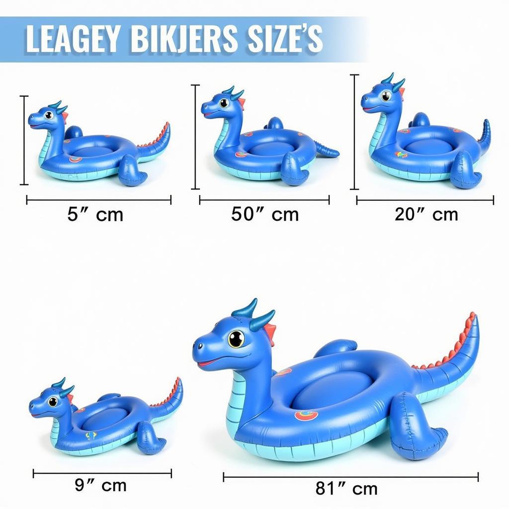 Dragon Float Sizes for Kids and Adults