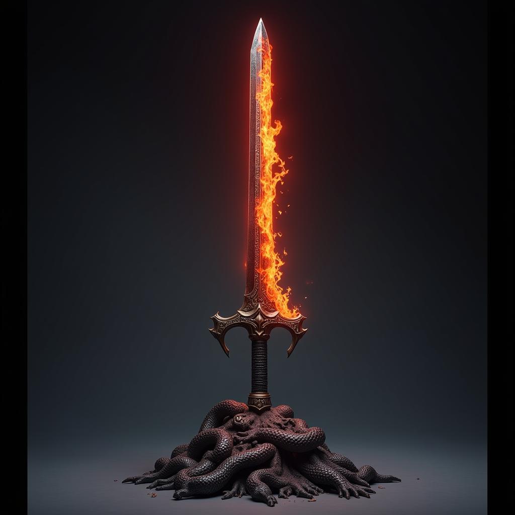 Dragon Wrath Sword with Fiery Blade