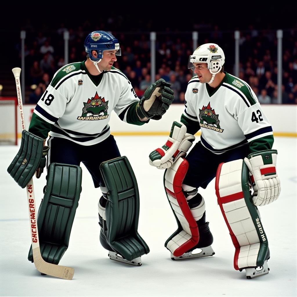 Early Whalers Goalies: Al Smith and John Garrett in Action