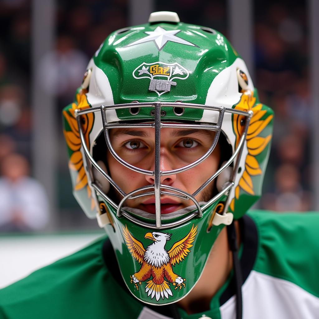 Eddie Belfour's Dallas Stars Lone Star Mask