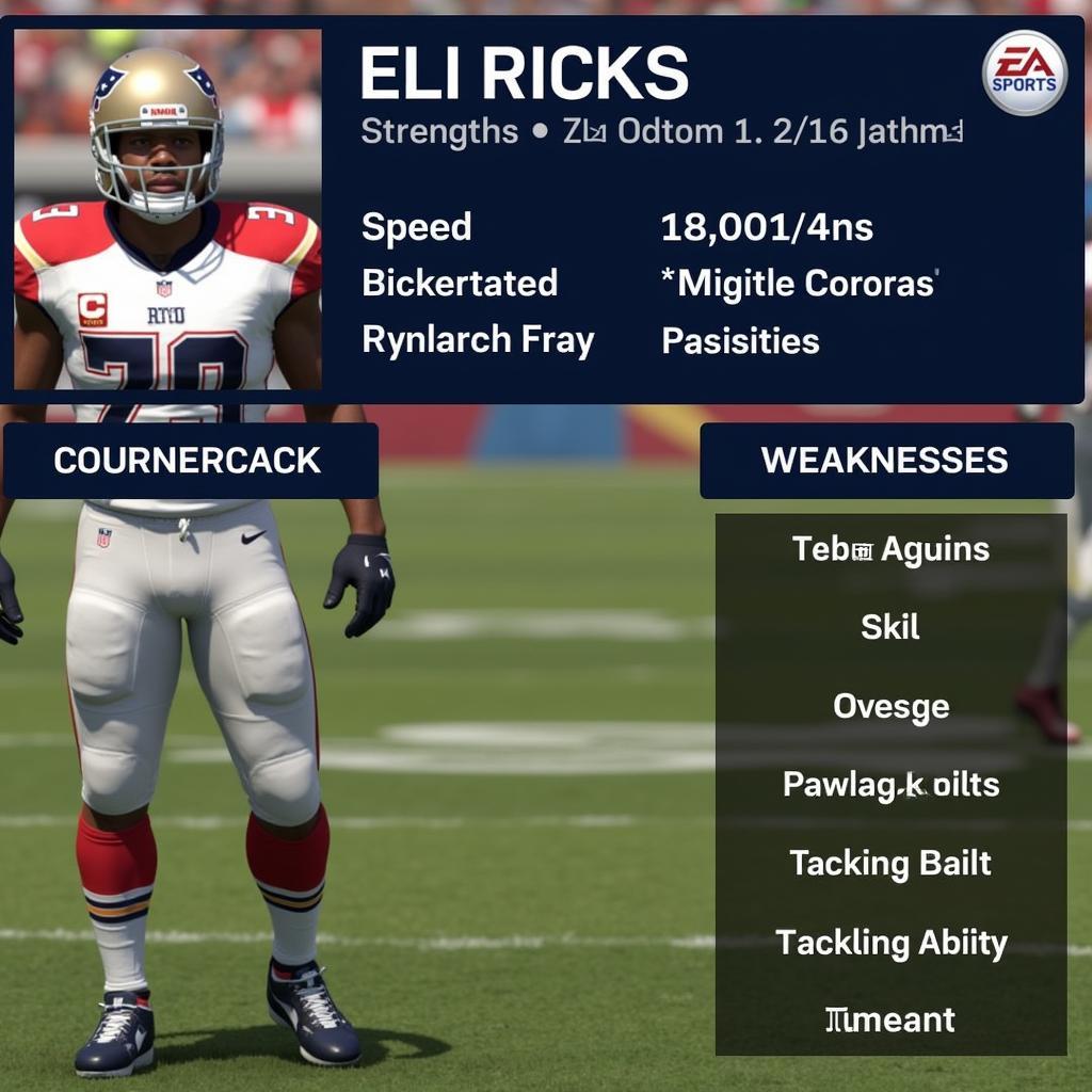 Eli Ricks Madden 24 Cornerback Attributes