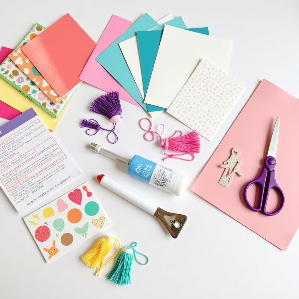 Essential contents of a bookmark making kit