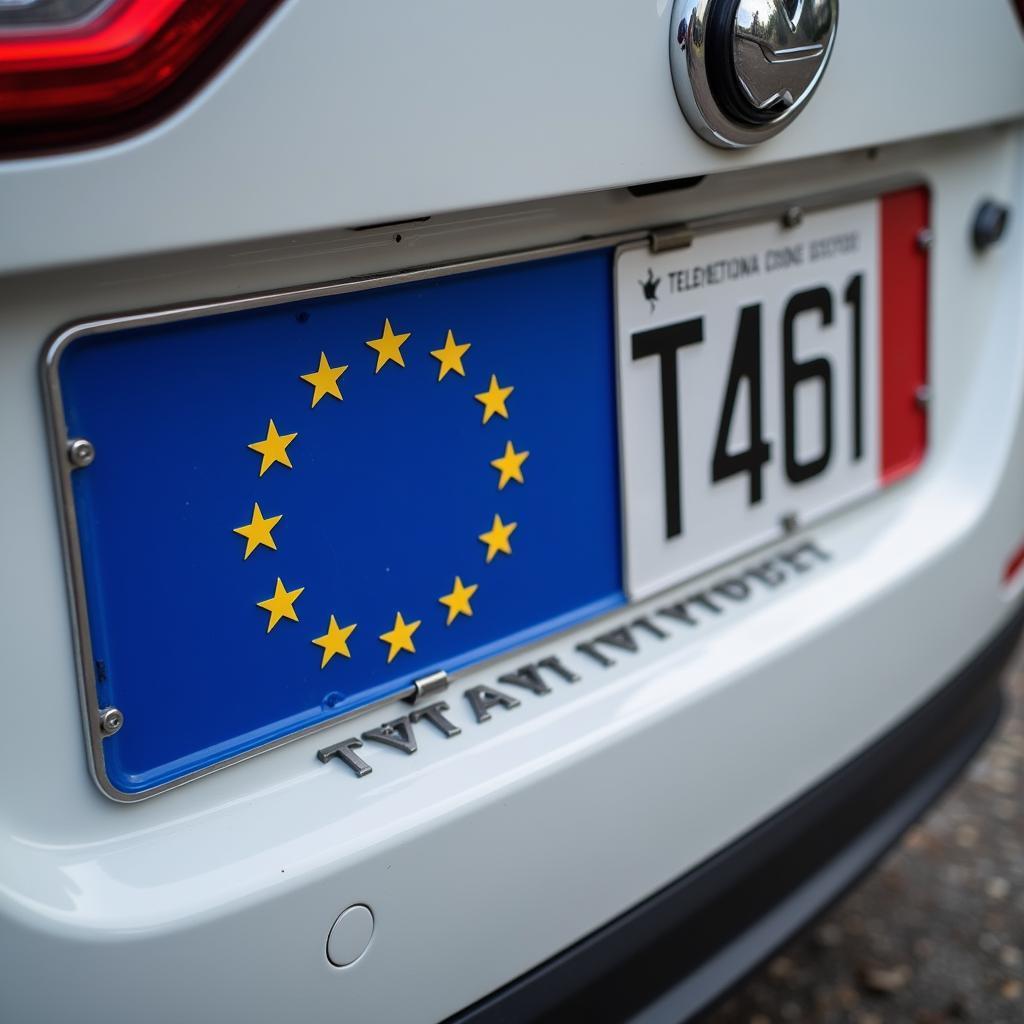 EU Emblem on Bulgarian License Plate