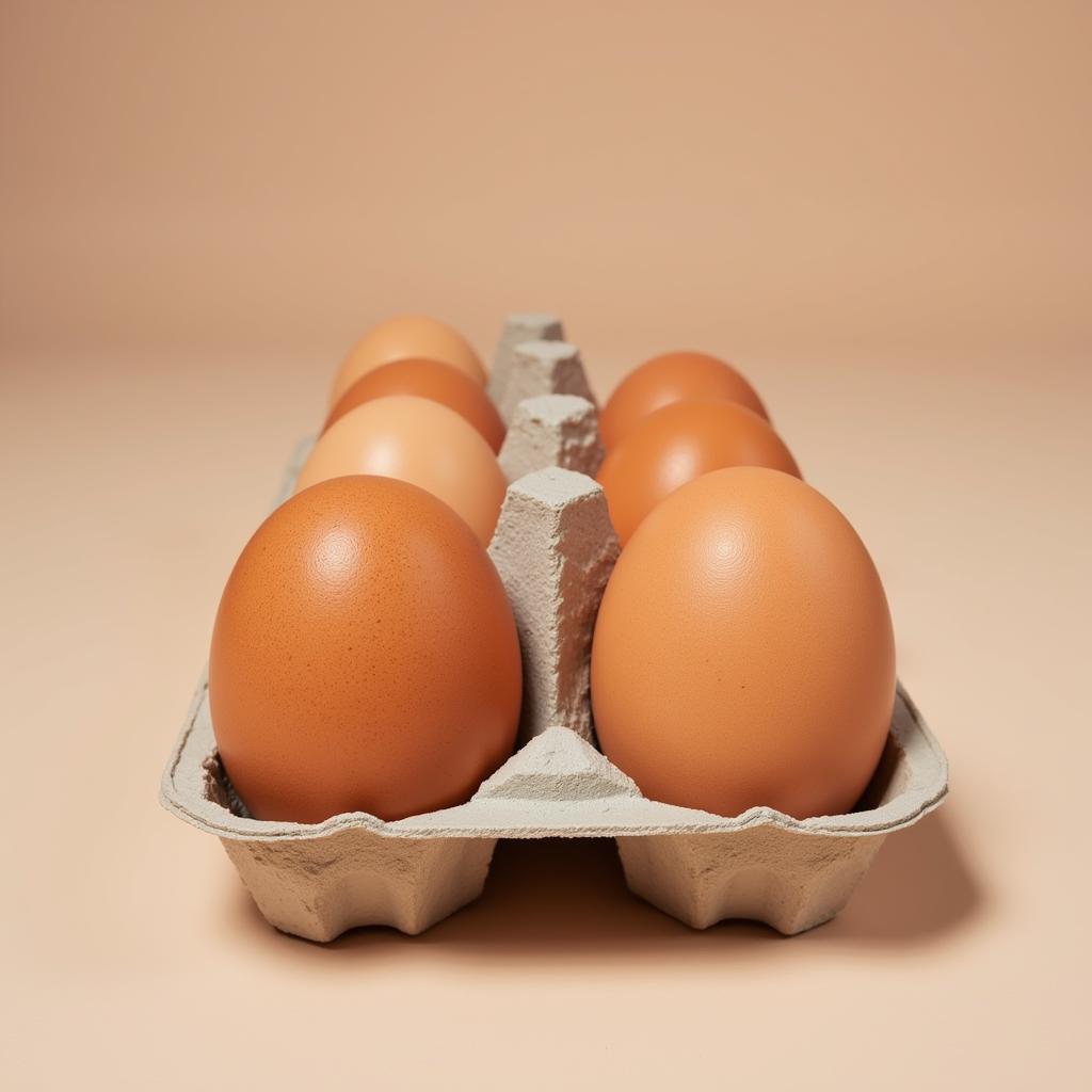 Eggs in a carton, ready for breakfast