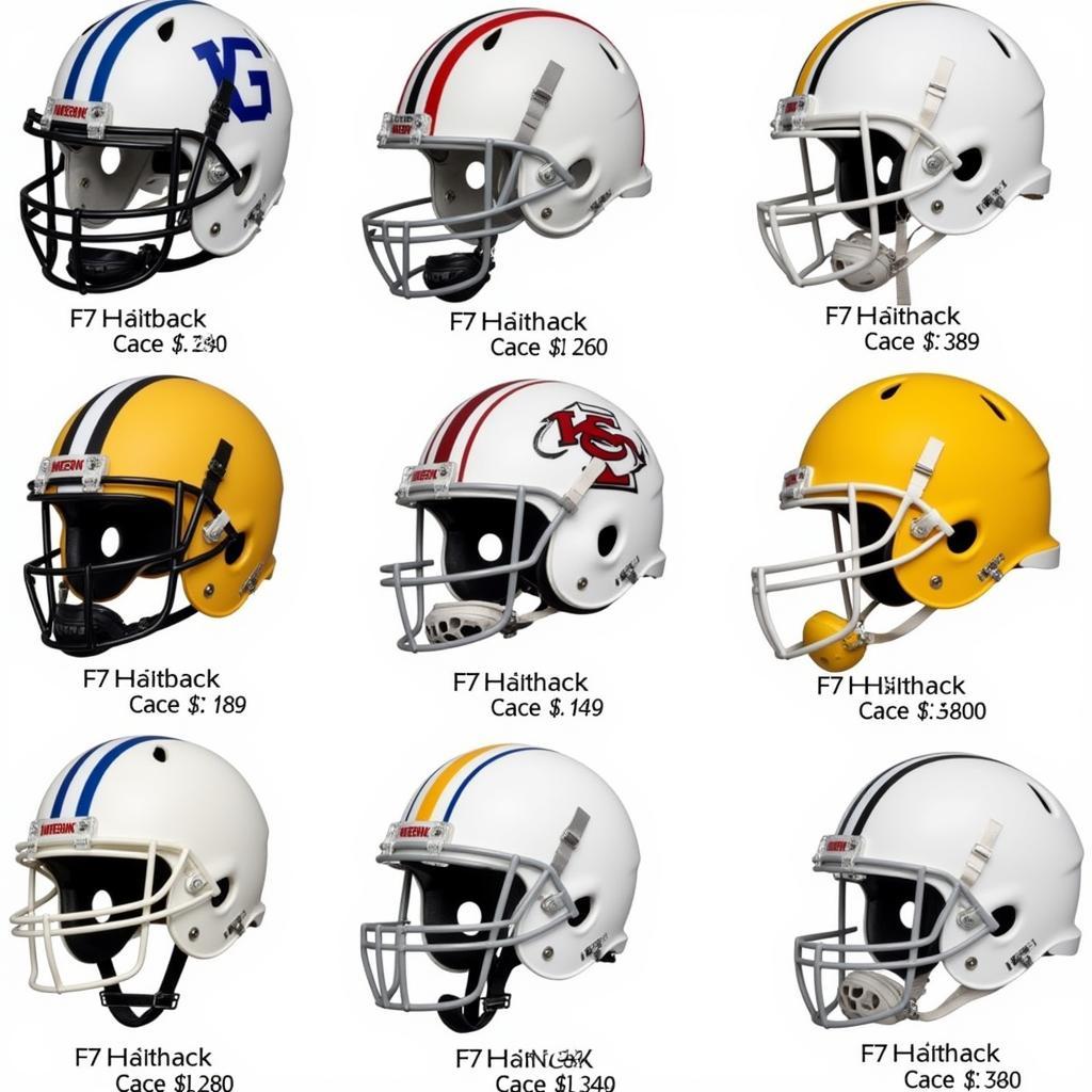 Different Styles of F7 Football Helmet Face Masks