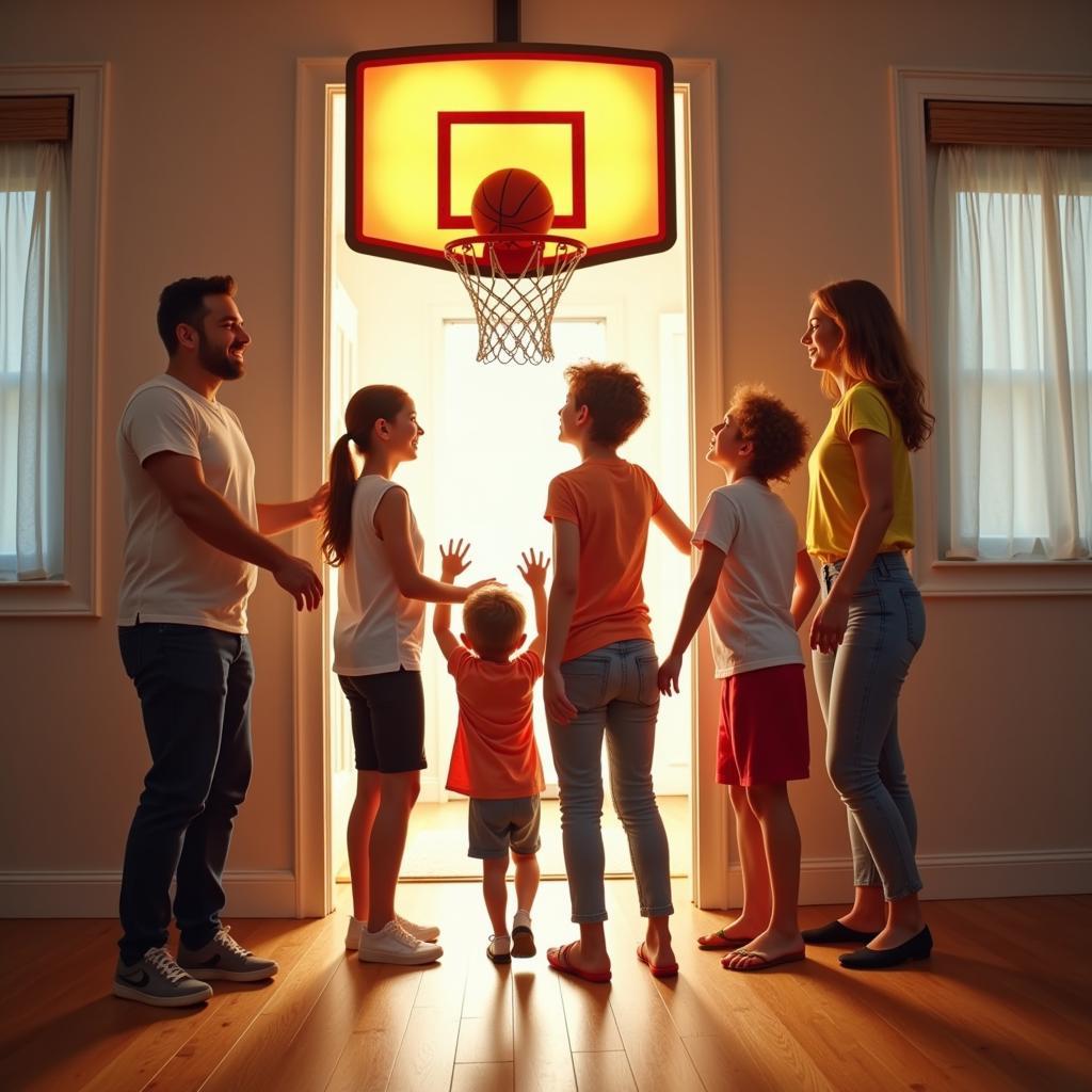 Family Fun with a Light Up Basketball Hoop