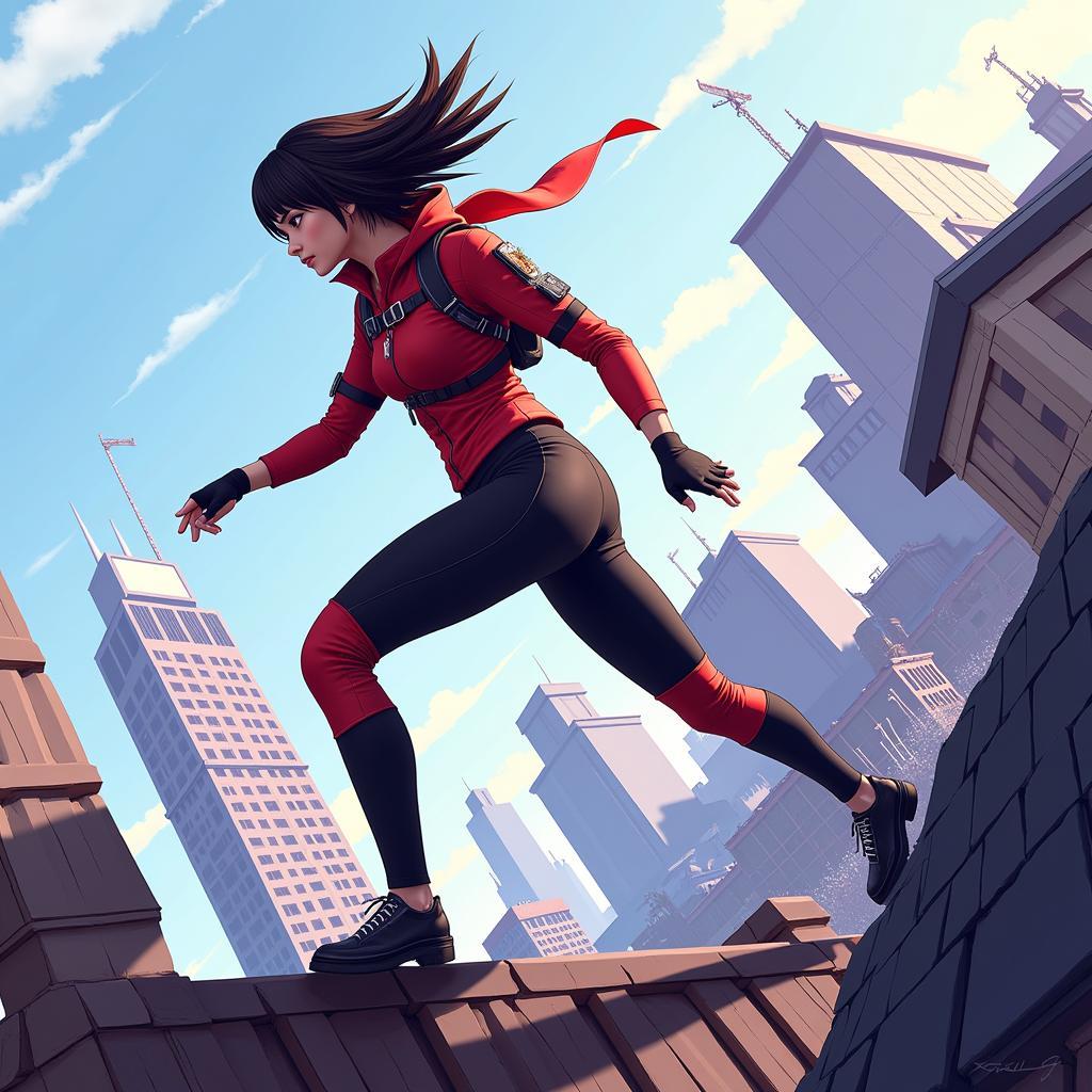 Fan Art of Faith Running in Mirror's Edge