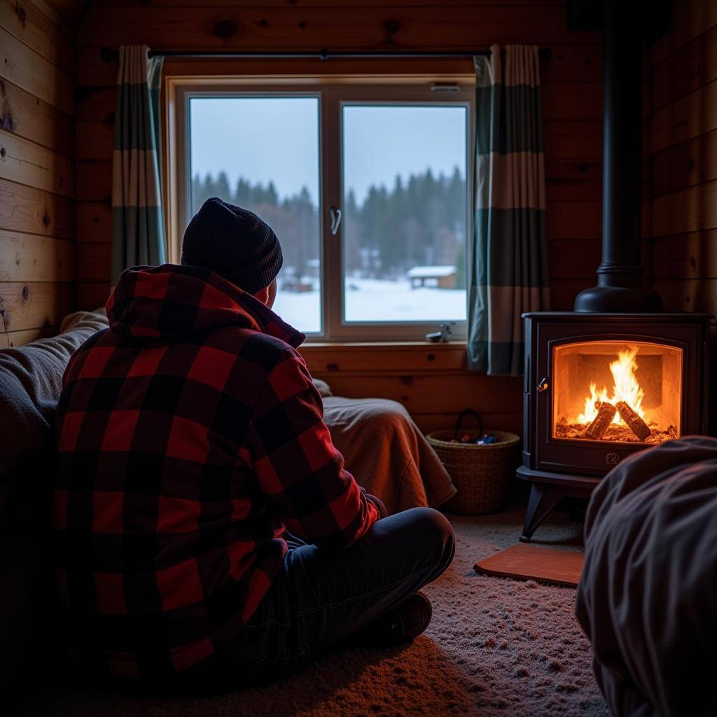 Fan Watching Yamal by Wood Stove