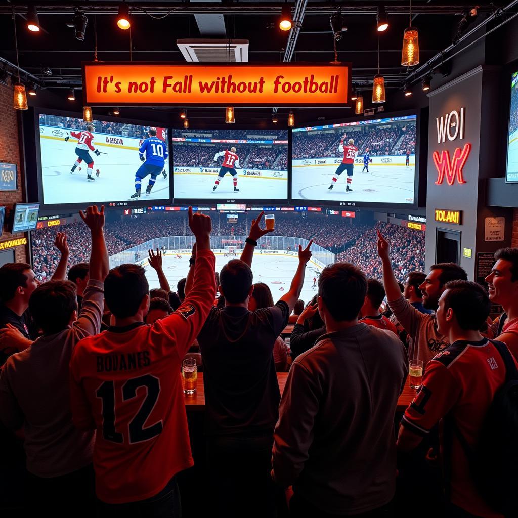 Fans Watching a Yamal Game at a Bar