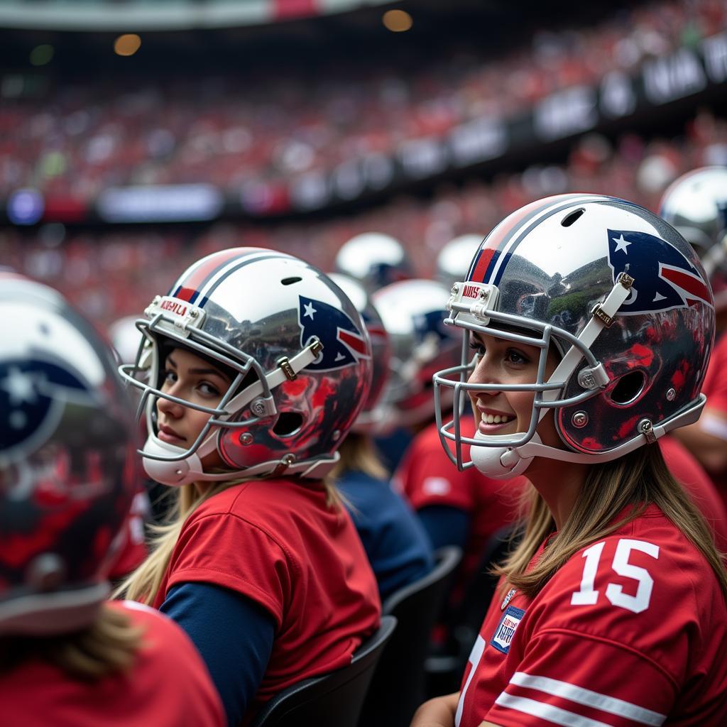 Fans Showing Team Spirit with Chrome NFL Helmets