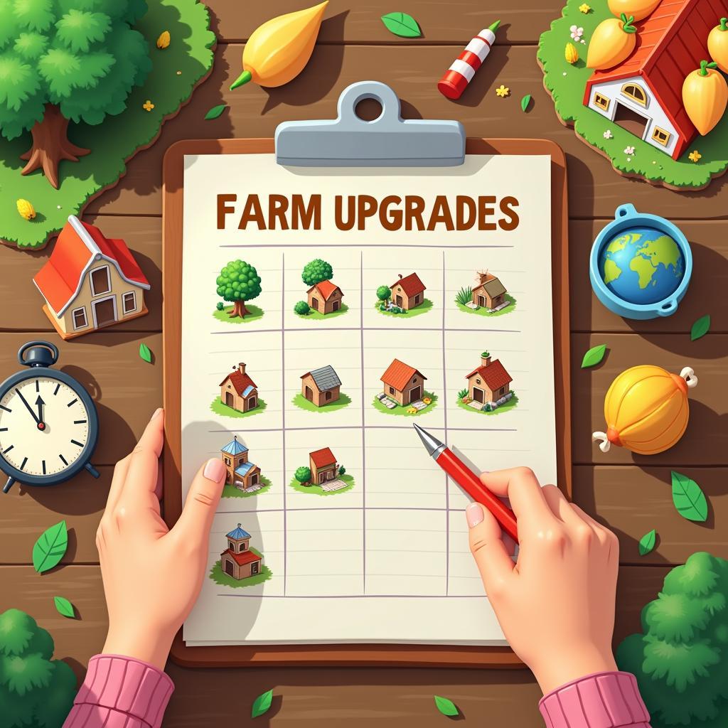 Strategic Upgrade Planning in Farm Town