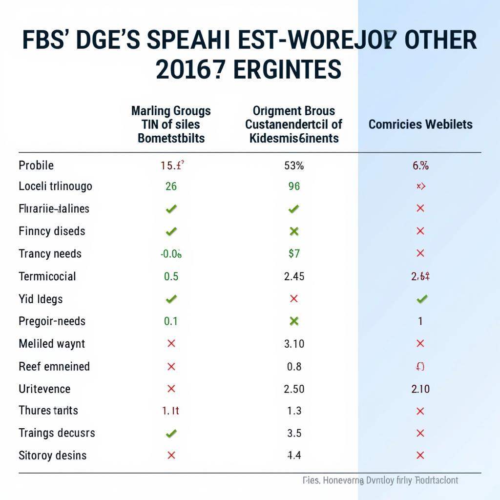 FBS vs. Other Brokers Comparison Chart