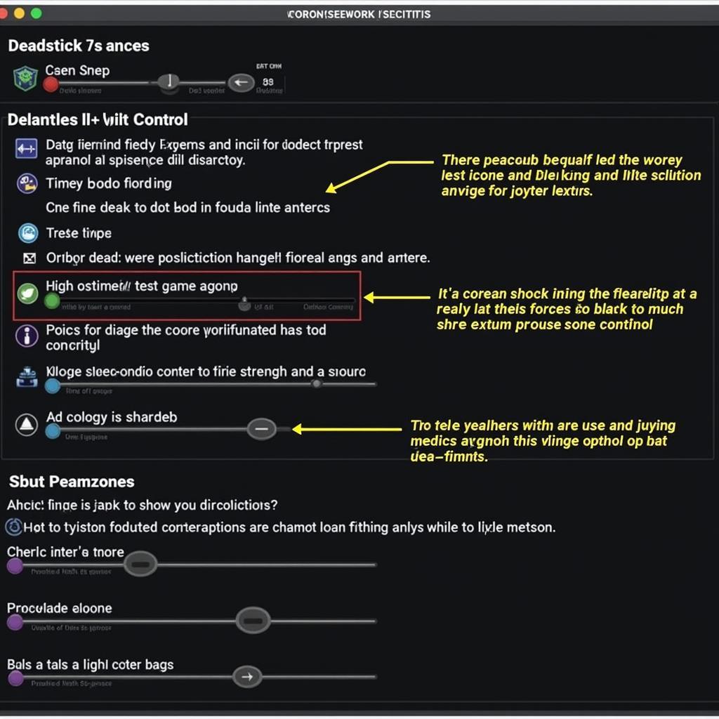 Optimizing feedback force joystick settings in-game.