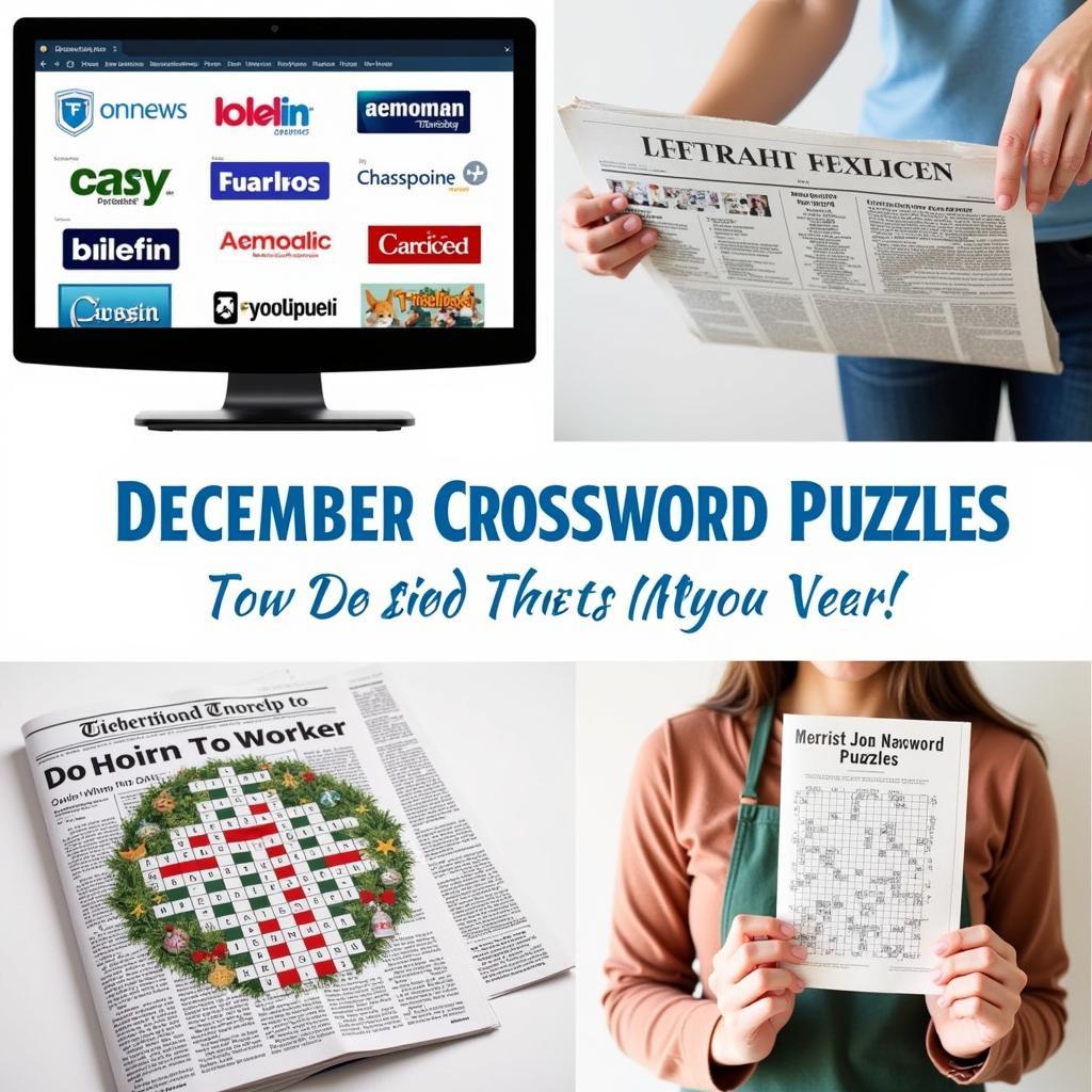 Finding December Crossword Puzzles Online and in Print