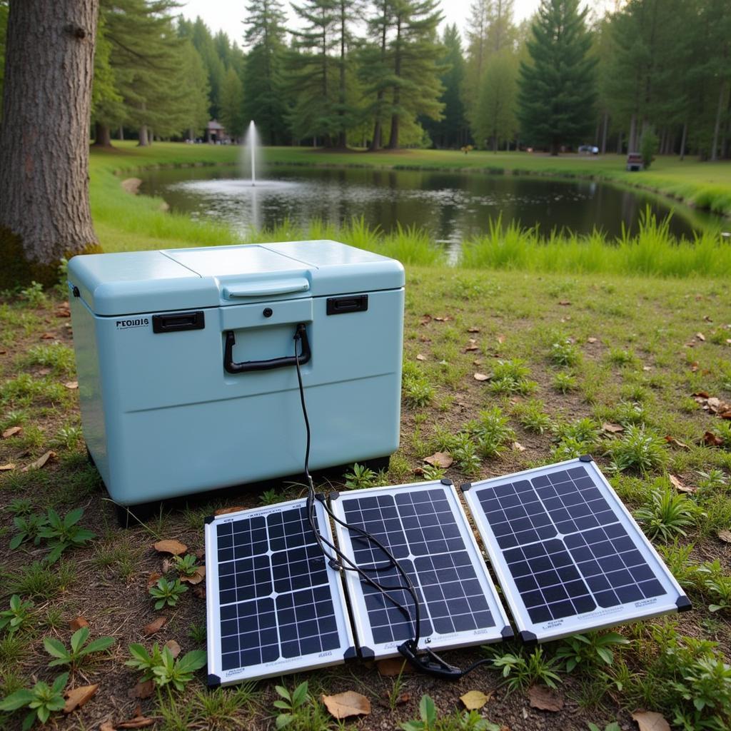 Fishing Fridge Powered by Solar Panels