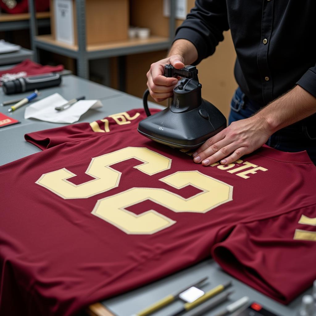 Customizing Numbers and Names on Florida State Football Jerseys