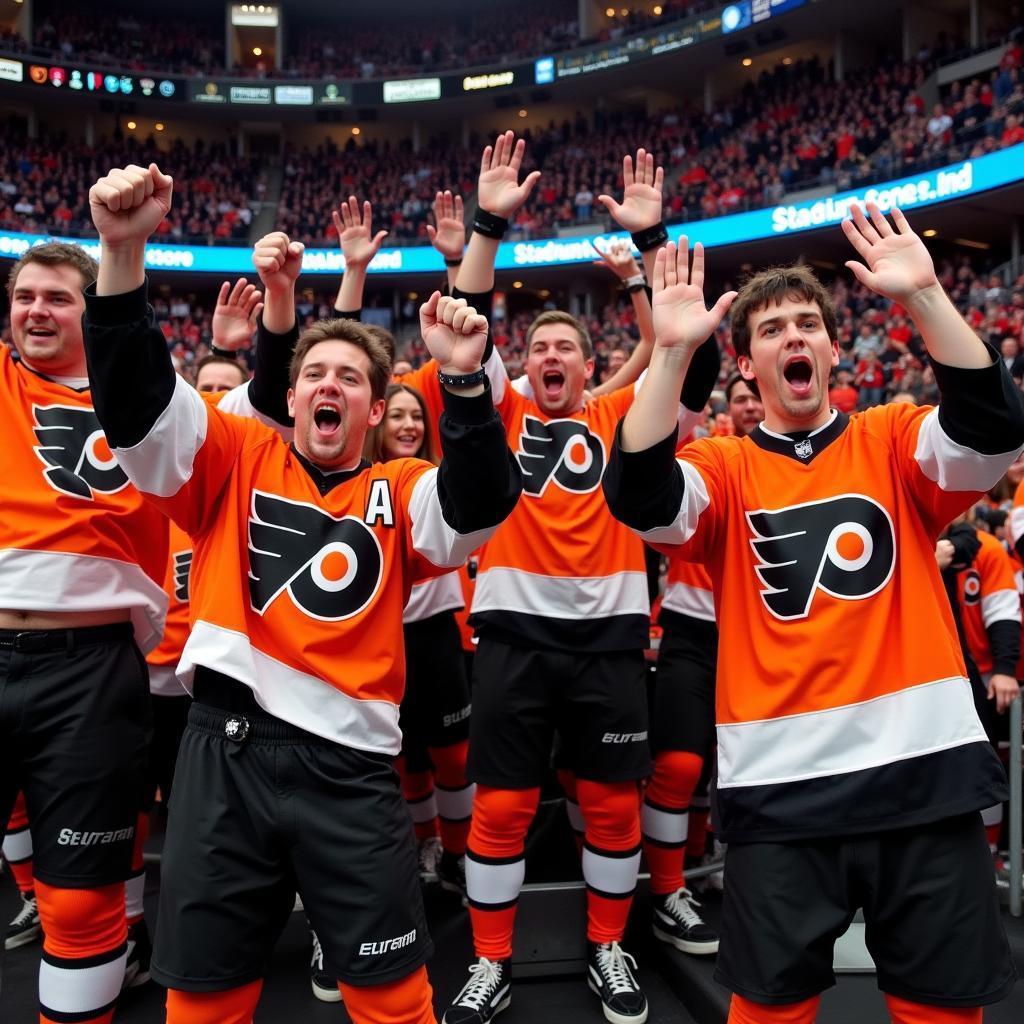 Flyers Fans Show Their Pride in Stadium Series Jerseys